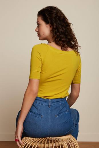 נשים King Louieלבוש HBFR106 שרה טופ ecovero light צהוב אביב