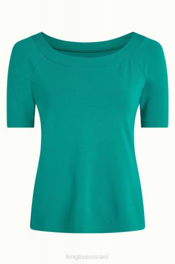 נשים King Louieלבוש HBFR107 שרה טופ ecovero light ירוק אקווה