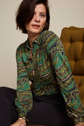 נשים King Louieלבוש HBFR112 חולצת maisie ונוס כְּחוֹל