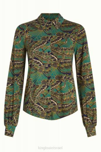 נשים King Louieלבוש HBFR112 חולצת maisie ונוס כְּחוֹל