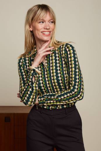 נשים King Louieלבוש HBFR113 חולצה קווינסי ירוק אורן