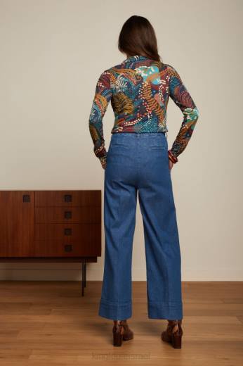 נשים King Louieלבוש HBFR114 זמיר חולצה כְּחוֹל