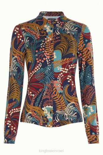 נשים King Louieלבוש HBFR114 זמיר חולצה כְּחוֹל