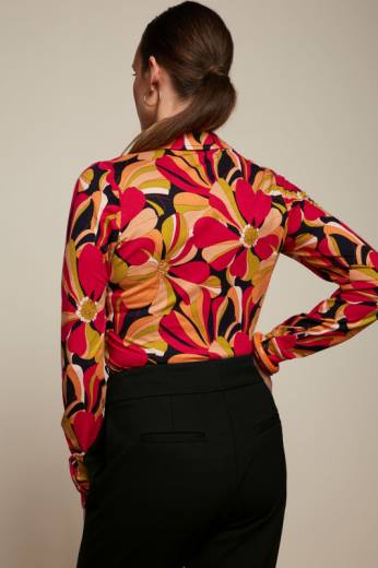 נשים King Louieלבוש HBFR115 חולצה מעריצה שָׁחוֹר