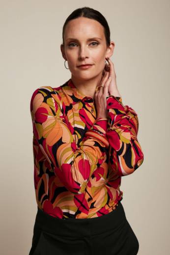 נשים King Louieלבוש HBFR115 חולצה מעריצה שָׁחוֹר