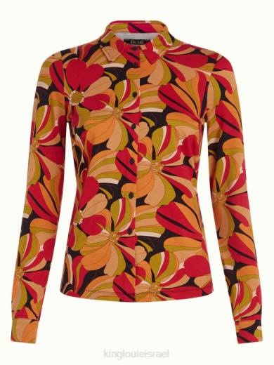 נשים King Louieלבוש HBFR115 חולצה מעריצה שָׁחוֹר