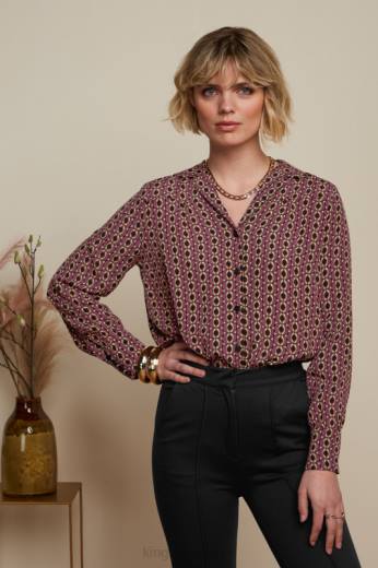 נשים King Louieלבוש HBFR119 חולצת טקס מסה ורוד