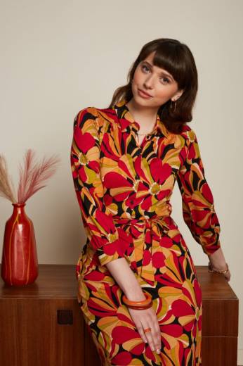 נשים King Louieלבוש HBFR12 שמלת קארינה מעריצה שָׁחוֹר