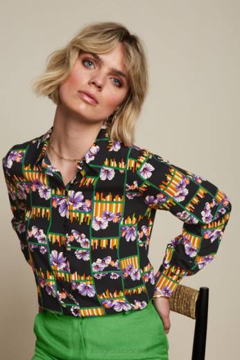 נשים King Louieלבוש HBFR123 מורד חולצת maisie שָׁחוֹר