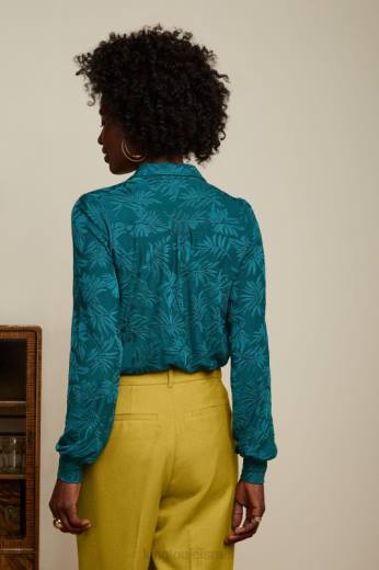 נשים King Louieלבוש HBFR126 פופ-אפ חולצה של קארינה ירוק עתיק