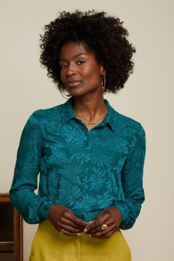 נשים King Louieלבוש HBFR126 פופ-אפ חולצה של קארינה ירוק עתיק