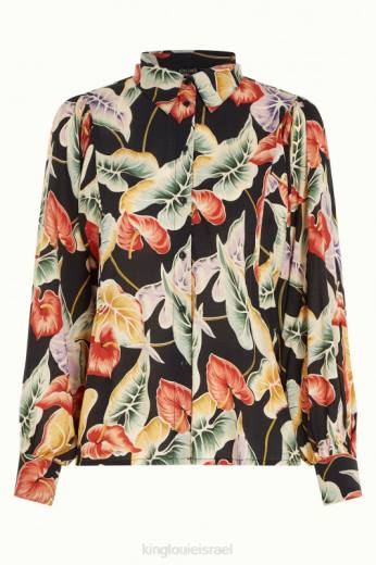 נשים King Louieלבוש HBFR129 מריסה חולצה מרמורה שָׁחוֹר