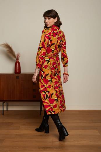 נשים King Louieלבוש HBFR12 שמלת קארינה מעריצה שָׁחוֹר