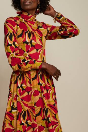 נשים King Louieלבוש HBFR13 שמלת ויולטה מעריצה שָׁחוֹר