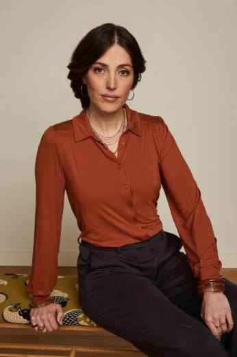 נשים King Louieלבוש HBFR130 חולצת carina ecovero light כתום קוניאק