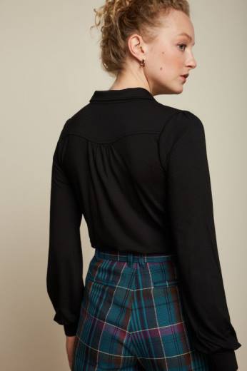 נשים King Louieלבוש HBFR131 חולצת carina ecovero light שָׁחוֹר