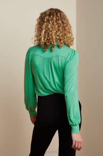 נשים King Louieלבוש HBFR132 חולצת carina ecovero light ירוק אופל