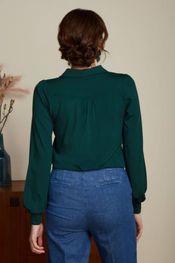 נשים King Louieלבוש HBFR133 חולצת carina ecovero light ירוק אורן