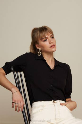 נשים King Louieלבוש HBFR136 חולצת carina ecovero light שָׁחוֹר