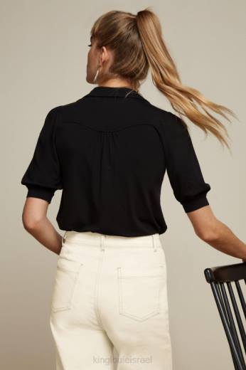 נשים King Louieלבוש HBFR136 חולצת carina ecovero light שָׁחוֹר