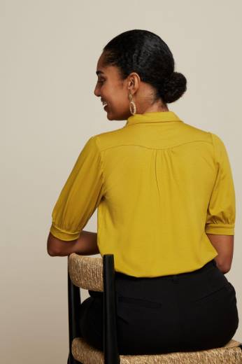 נשים King Louieלבוש HBFR137 חולצת carina ecovero light צהוב אביב