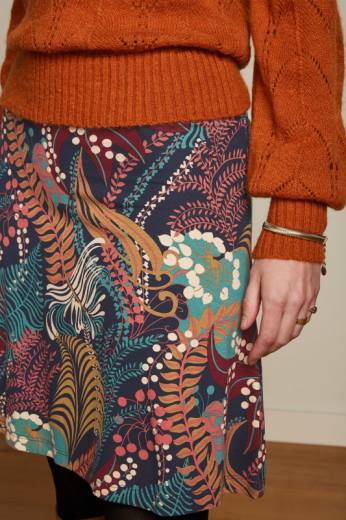 נשים King Louieלבוש HBFR148 חצאית גבול זמיר כְּחוֹל