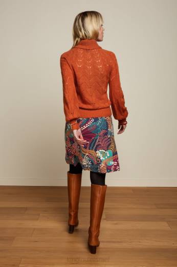 נשים King Louieלבוש HBFR148 חצאית גבול זמיר כְּחוֹל