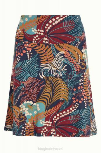 נשים King Louieלבוש HBFR148 חצאית גבול זמיר כְּחוֹל