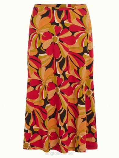 נשים King Louieלבוש HBFR149 חצאית ג'ונו מעריצה שָׁחוֹר