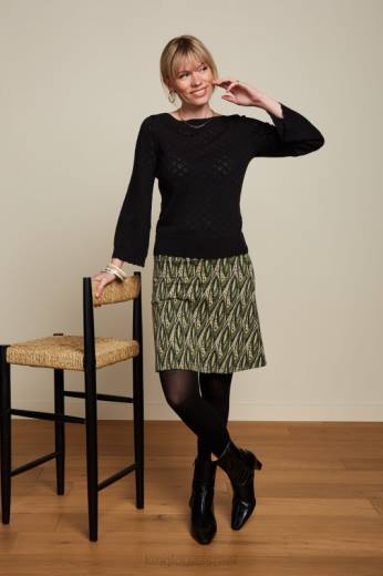 נשים King Louieלבוש HBFR150 ניצחון חצאית גבול כְּחוֹל