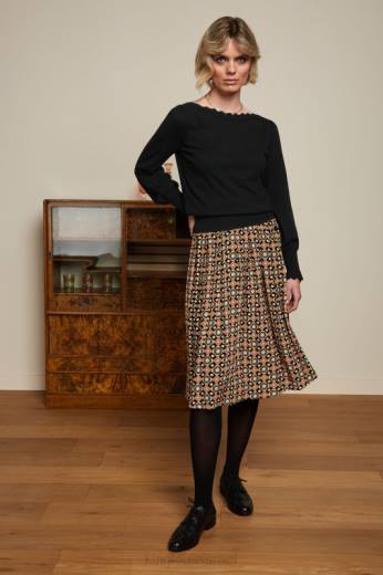 נשים King Louieלבוש HBFR151 חצאית קפלים של אריאנה אוזי מרציפן