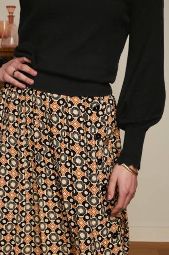 נשים King Louieלבוש HBFR151 חצאית קפלים של אריאנה אוזי מרציפן