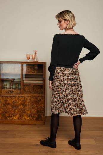 נשים King Louieלבוש HBFR151 חצאית קפלים של אריאנה אוזי מרציפן