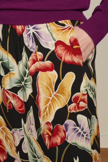 נשים King Louieלבוש HBFR157 חצאית ליילה מרמורה שָׁחוֹר