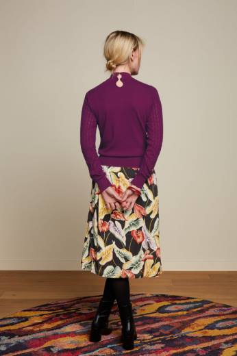 נשים King Louieלבוש HBFR157 חצאית ליילה מרמורה שָׁחוֹר