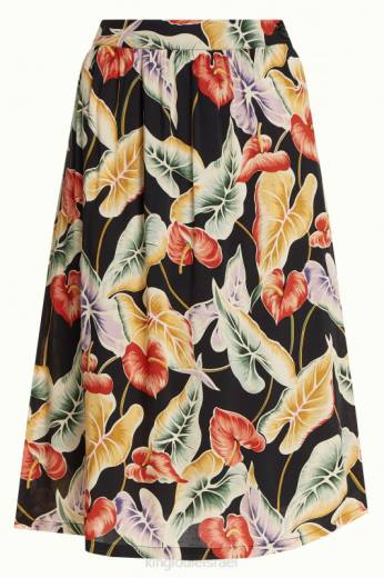 נשים King Louieלבוש HBFR157 חצאית ליילה מרמורה שָׁחוֹר