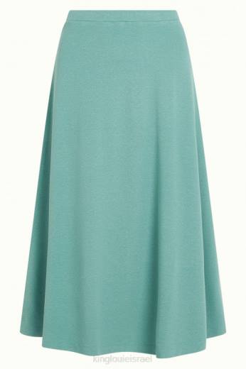 נשים King Louieלבוש HBFR162 חצאית ג'ונו קרפ מילאנו טורקיז מאובק