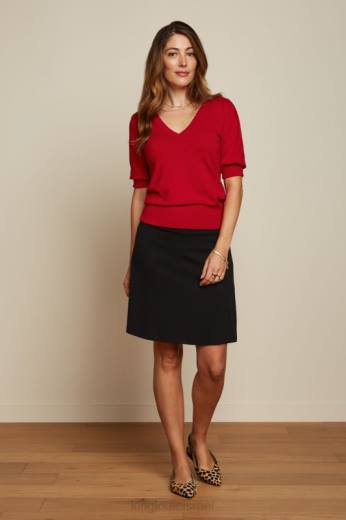 נשים King Louieלבוש HBFR167 חצאית גבול מילאנו יוני שָׁחוֹר