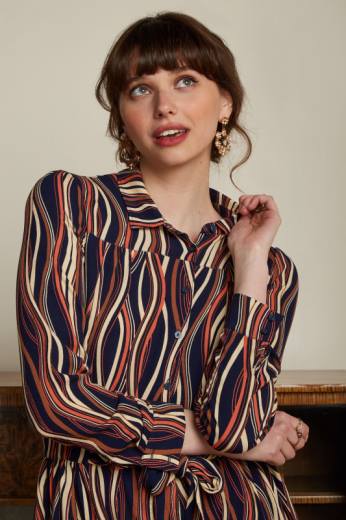 נשים King Louieלבוש HBFR17 שמלת לליה מריל כְּחוֹל