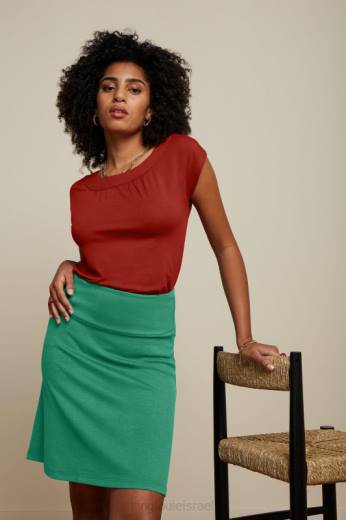 נשים King Louieלבוש HBFR173 חצאית גבול מילאנו יוני ירוק באמצע