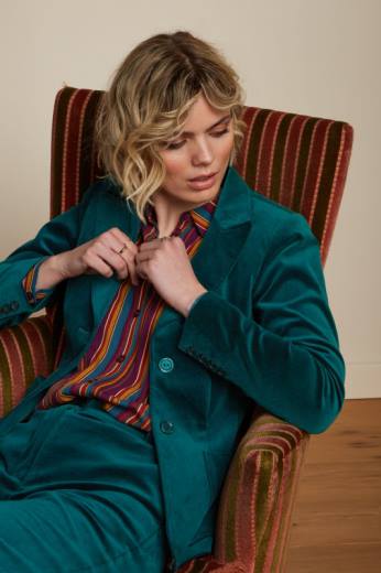 נשים King Louieלבוש HBFR175 ביבי בלייזר אוני פארגו ירוק שפירית