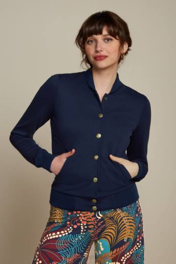 נשים King Louieלבוש HBFR176 מעיל קליאו מילאנו יוני כחול ערב