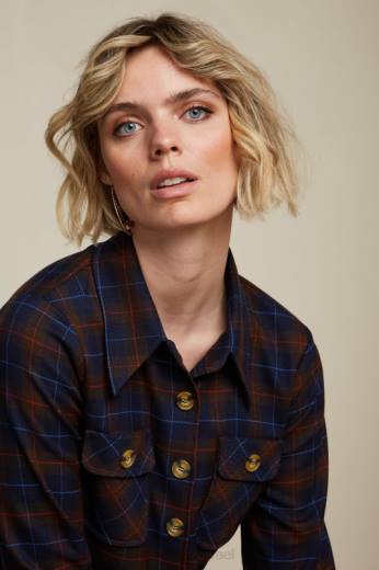 נשים King Louieלבוש HBFR179 מעיל פנדורה ג'ניס כְּחוֹל