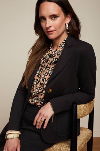 נשים King Louieלבוש HBFR181 ביבי בלייזר אוני רודיאו שָׁחוֹר