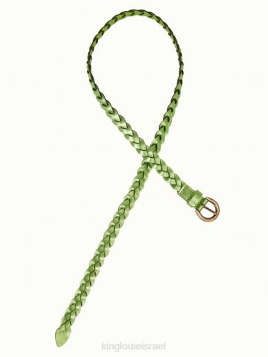 נשים King Louieאבזר HBFR187 חגורה קלועה מבריקה עץ עץ ירוק