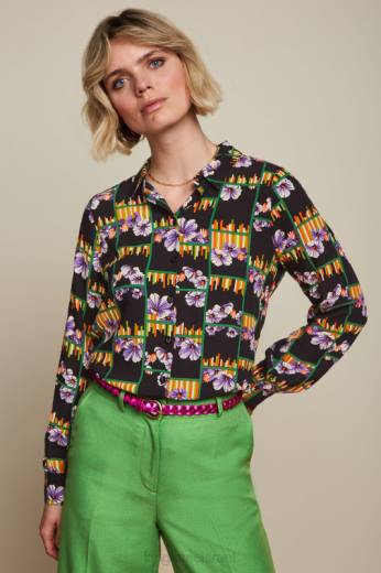 נשים King Louieאבזר HBFR188 חגורה קלועה מבריקה סגול כספיה