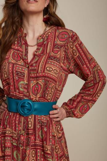 נשים King Louieאבזר HBFR199 חגורה רחבה כחול לפיס