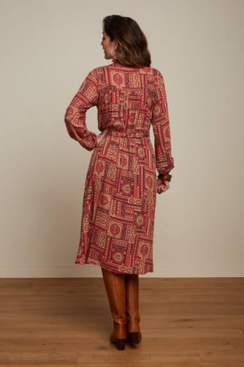 נשים King Louieלבוש HBFR19 שמלת נלה בלתזר קברנה אדום