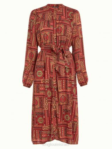 נשים King Louieלבוש HBFR19 שמלת נלה בלתזר קברנה אדום