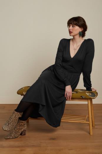 נשים King Louieלבוש HBFR2 שמלת לורטה אקברו קלאסית שָׁחוֹר